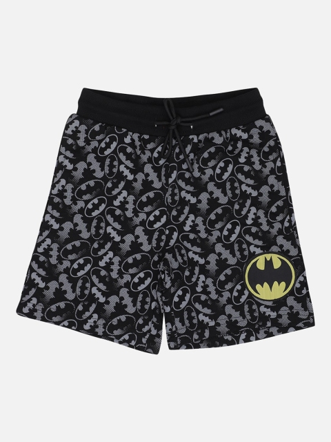 

Kids Ville Boys Black Printed Batman Shorts