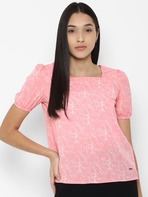 

Allen Solly Woman Pink Floral Print Top