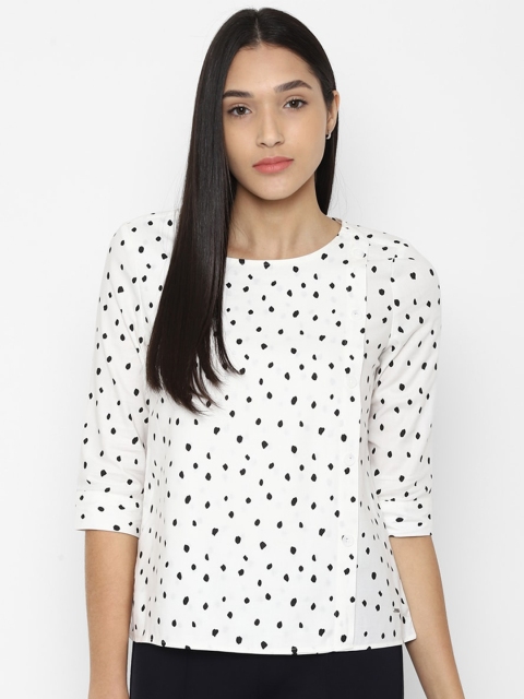 

Allen Solly Woman Women White & Black Print Layered Top