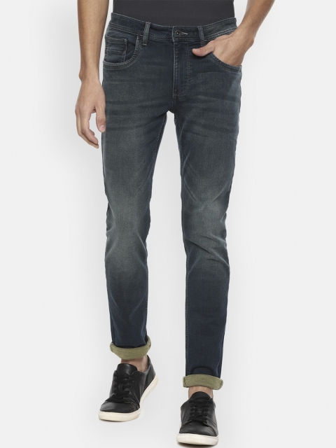 

VAN HEUSEN DENIM LABS Men Navy Blue Skinny Fit Heavy Fade Jeans
