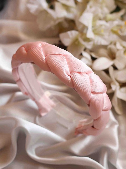 

Bellofox Women Pink Braided Hairband