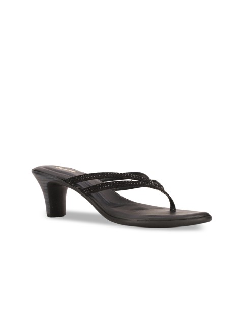 

Bata Women Black Embellished Block Sandals