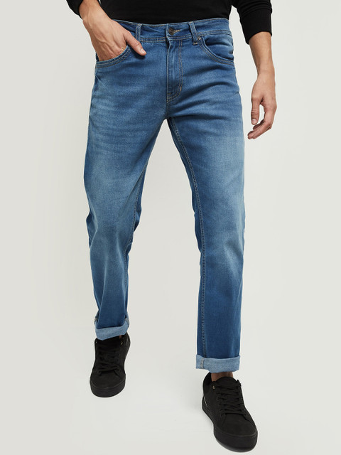 

max Men Blue Slim Fit Light Fade Stretchable Jeans