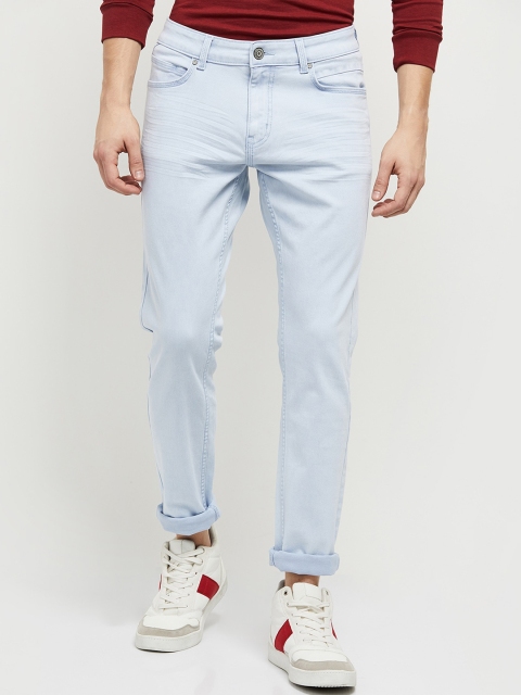 

max Men Blue Slim Fit Heavy Fade Jeans