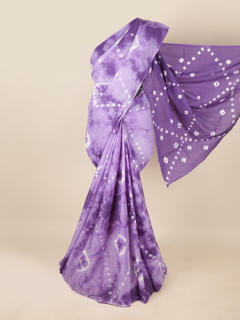 

Pothys Violet & White Tie and Dye Pure Cotton Saree