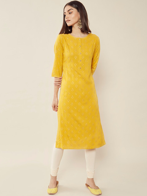

Soch Women Mustard Yellow Kurta