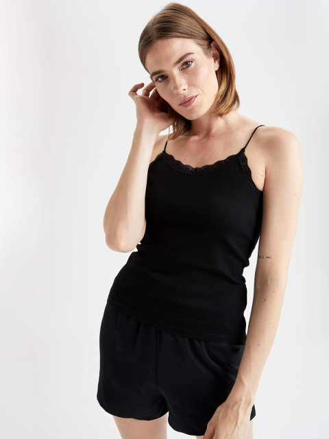 

DeFacto Women Black Solid Camisole