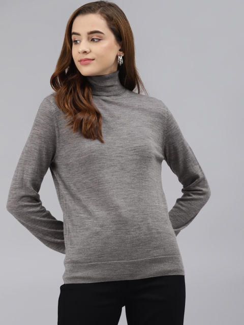 

Marks & Spencer Women Grey Solid Pullover Sweater
