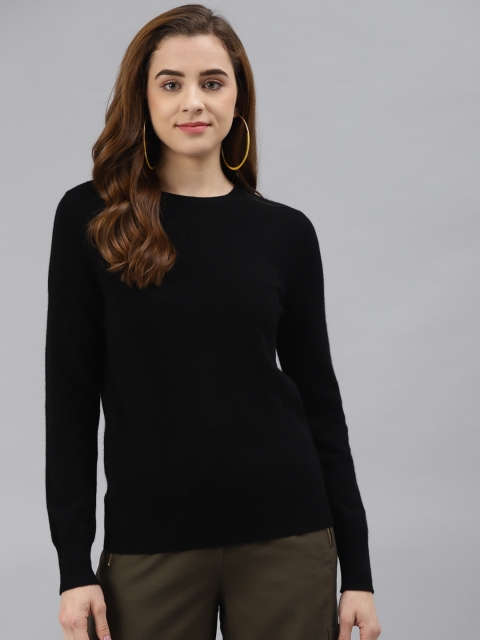

Marks & Spencer Women Black Cashmere Pullover Sweater