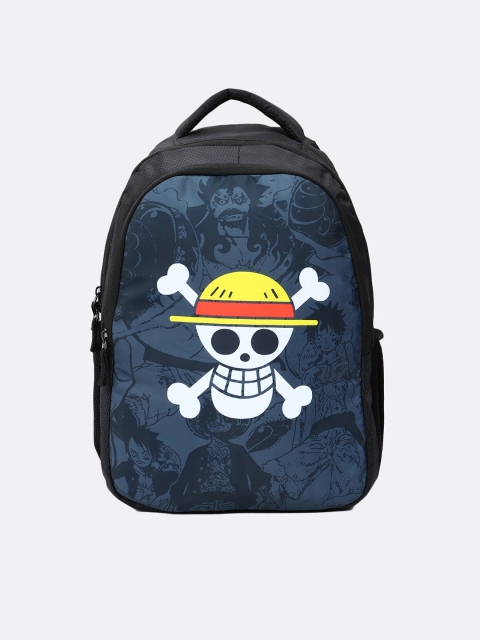 

Bewakoof Unisex Black & Navy Blue Graphic Backpack