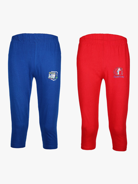 

SAVAGE Boys Pack of 2 Blue & Red Cotton Lounge Pants