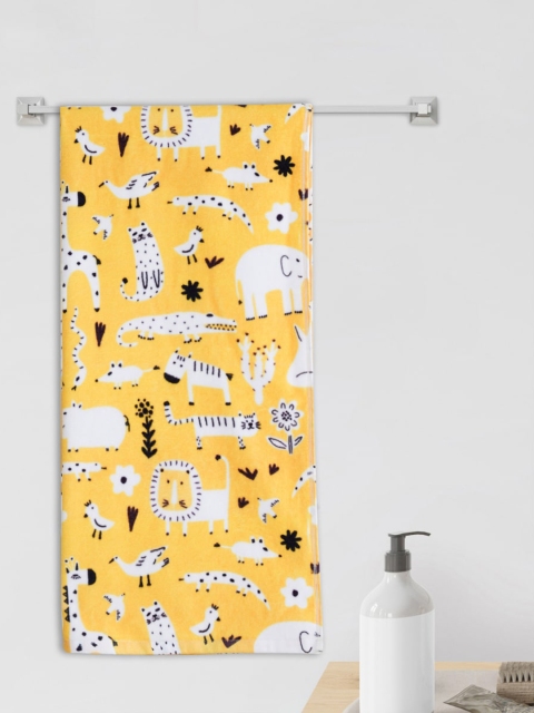 

Home Centre Kids Yellow & White Printed 650 GSM Cotton Bath Towel