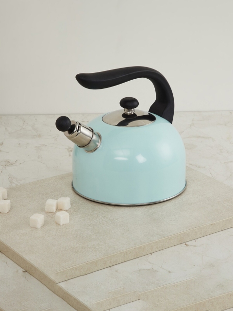 

Home Centre Silver-Toned & Turquoise Blue Solid Stainless Steel Glossy Kettle