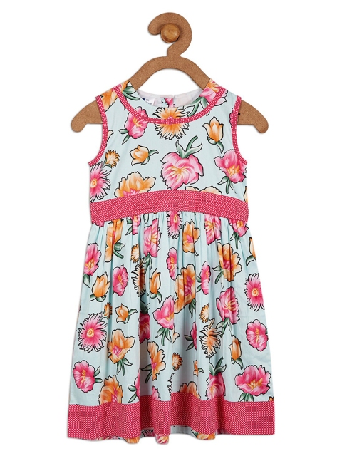 

612 league Blue & Pink Floral Dress