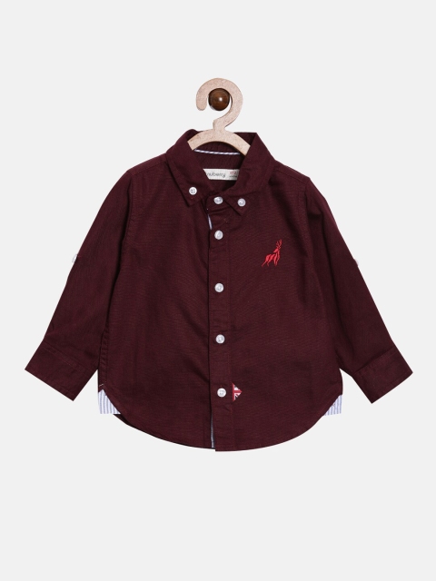 

Nuberry Boys Brown Casual Shirt
