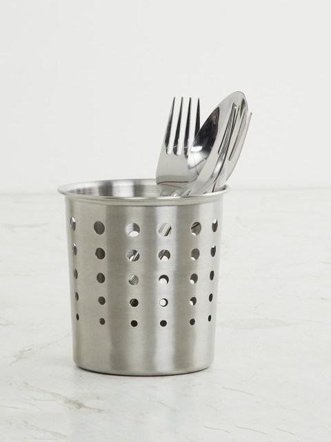 

Home Centre Silver-Toned Solid Stainless Steel Cutlery Holder