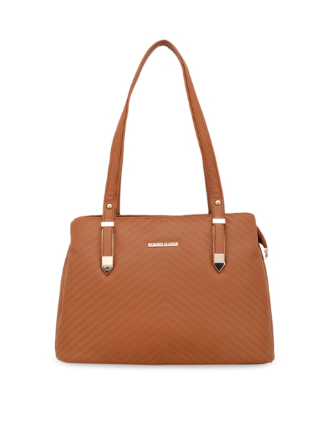 

WOMEN MARKS Mustard Yellow Textured PU Structured Shoulder Bag