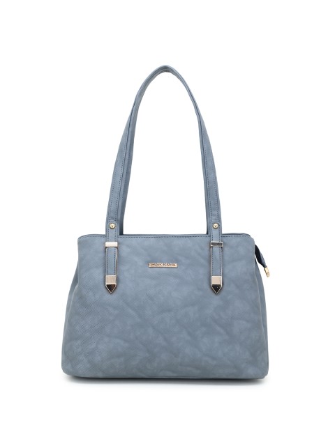 

WOMEN MARKS Grey PU Structured Handheld Bag