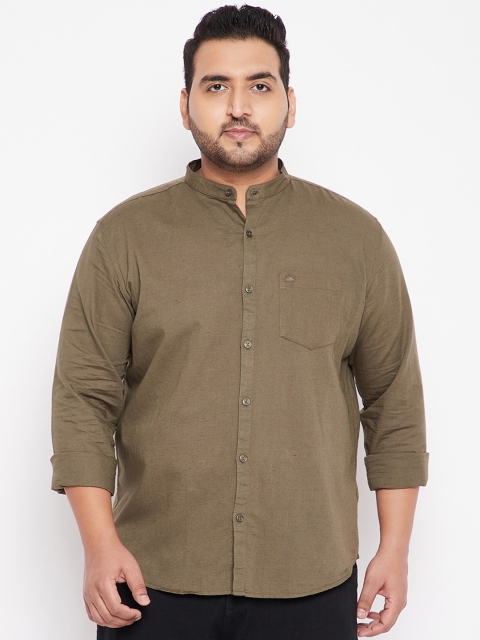 

SHOWOFF Plus Men Green Casual Shirt
