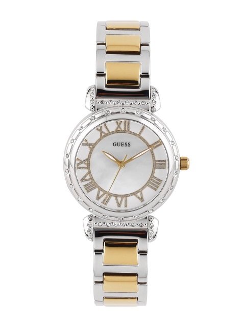 

GUESS Women Cream-Coloured Dial Watch W0831L3