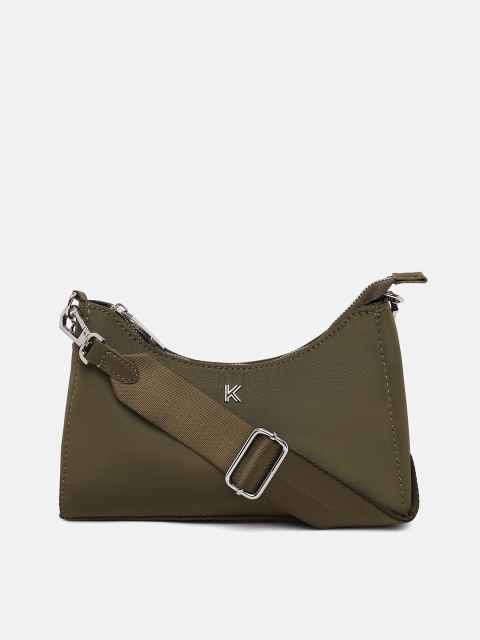 

KENDALL & KYLIE Khaki Colourblocked Structured Sling Bag