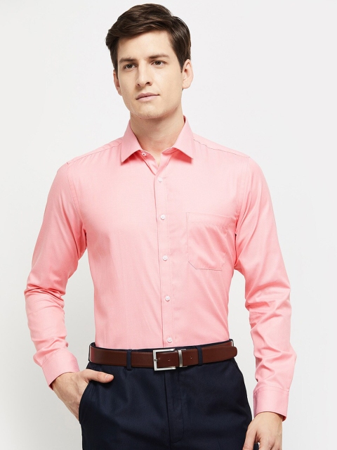 

max Men Pink Cotton Casual Shirt