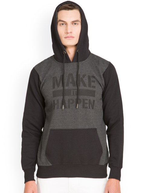 

LOCOMOTIVE Black Printed Hooded Sweatshirt