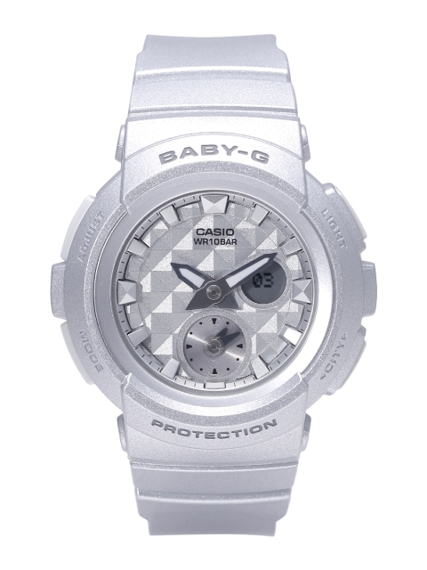 

CASIO Baby-G Women Silver Dial Round Line-Up Watch BGA-195-8ADR - BX077