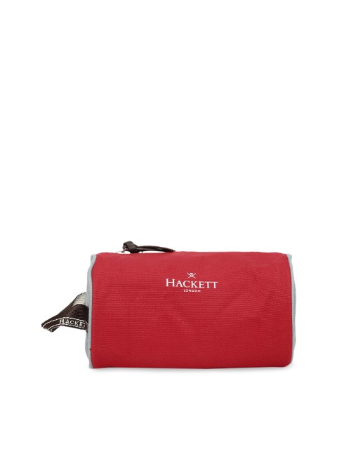 

HACKETT LONDON Men Red Solid Cotton Mini Duffle Bag