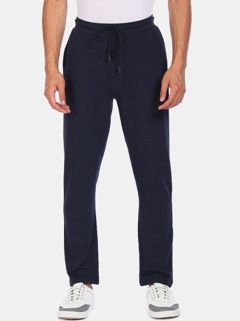 

Arrow Sport Men Navy-Blue Solid Pure Cotton Track Pants