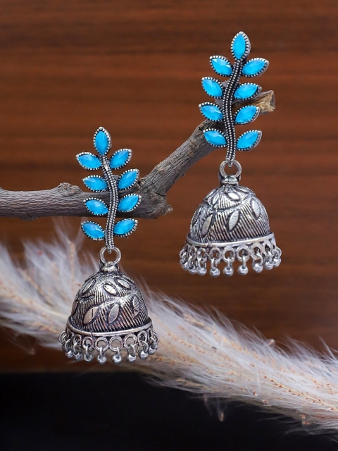 

Crunchy Fashion Blue Contemporary Jhumkas Earrings