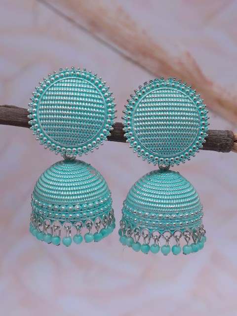 

Crunchy Fashion Blue Contemporary Jhumkas Earrings
