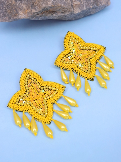 

Crunchy Fashion Yellow Contemporary Drop Earrings