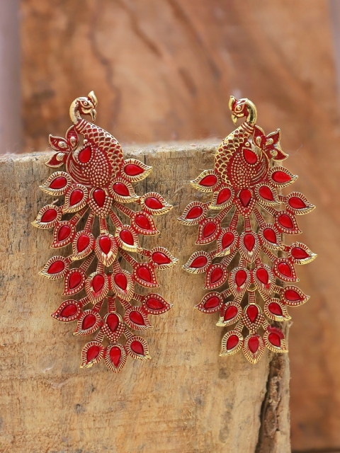 

Crunchy Fashion Gold-Toned Contemporary Drop Earrings