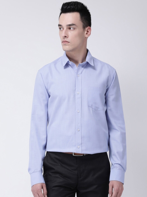

GRACIT Men Turquoise Blue Smart Micro Checks Formal Shirt