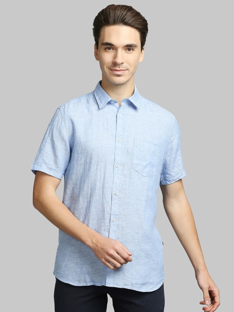 

Parx Men Blue Slim Fit Casual Shirt