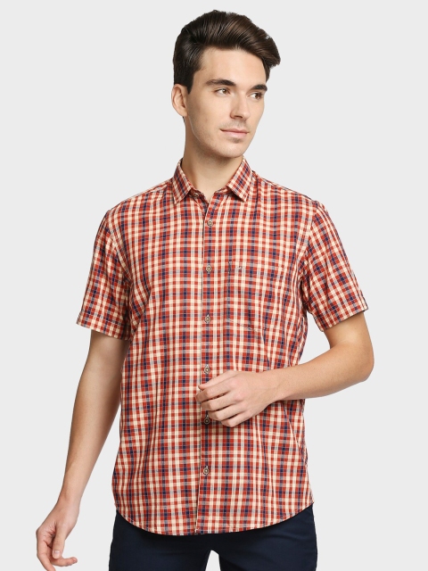 

ColorPlus Men Red Tartan Checks Checked Casual Shirt