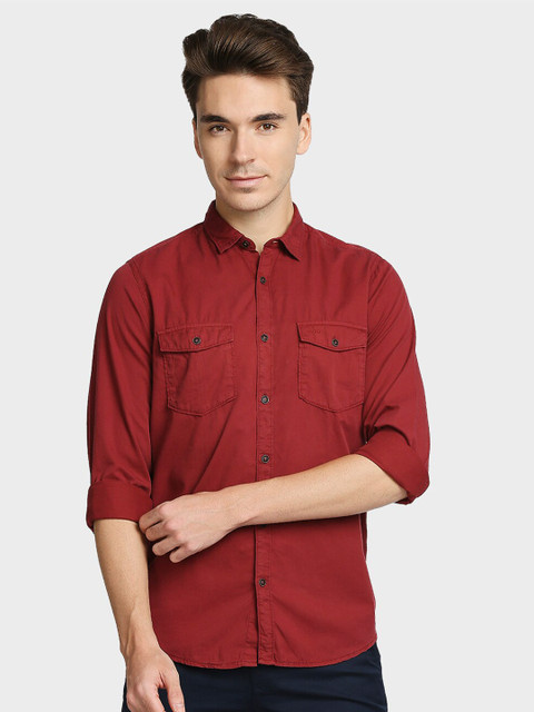 

ColorPlus Men Red Casual Shirt