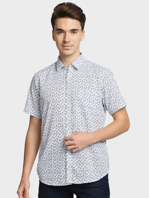 

ColorPlus Men Blue Printed Casual Shirt
