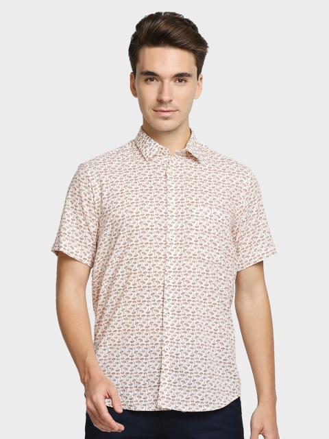 

ColorPlus Men Orange Printed Casual Shirt