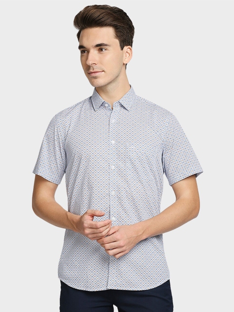 

ColorPlus Men Blue Printed Casual Shirt
