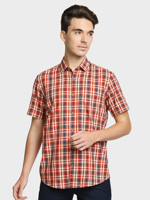 

ColorPlus Men Red Tartan Checked Casual Shirt