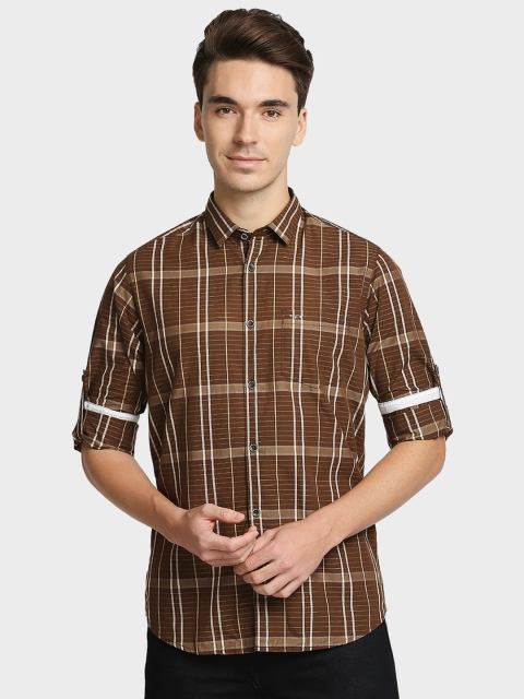 

ColorPlus Men Green Tartan Checks Checked Casual Shirt