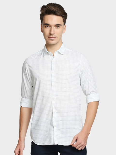 

ColorPlus Men Blue Grid Tattersall Checks Casual Shirt