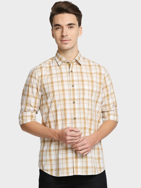 

ColorPlus Men Grey Tartan Checks Checked Casual Shirt