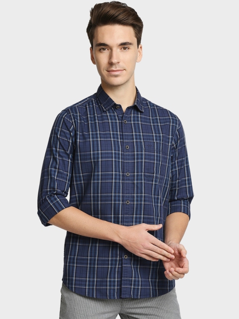 

ColorPlus Men Blue Checked Casual Shirt