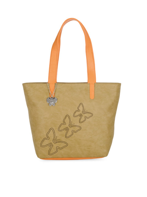 

Butterflies Beige Shoulder Bag