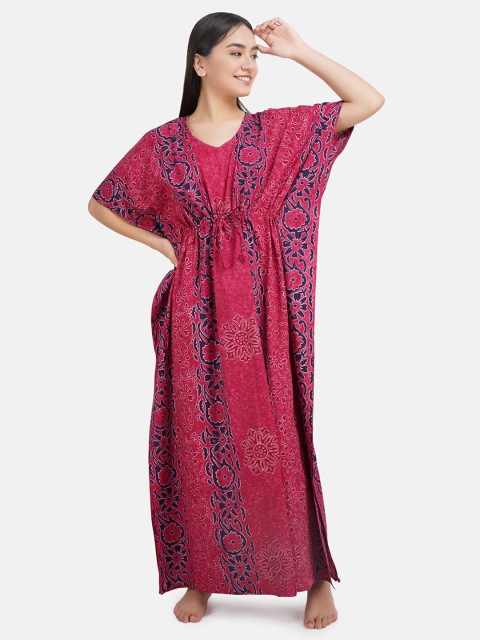 

KOI SLEEPWEAR Pink Printed Maxi Nightdress