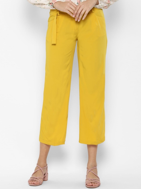 

Allen Solly Woman Women Yellow Culottes Trousers