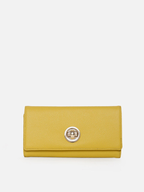 

Vero Moda Women Yellow PU Three Fold Wallet